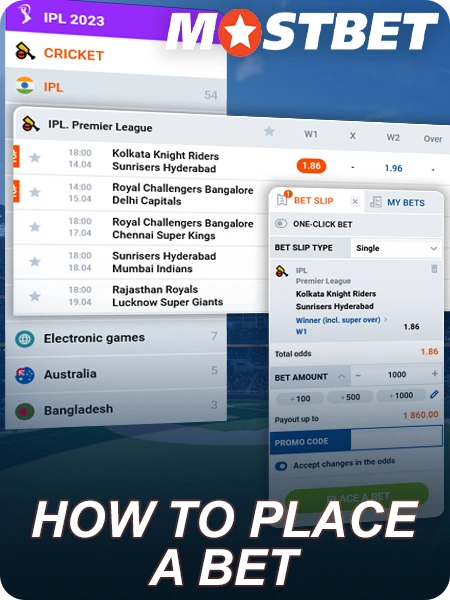Mostbet पर क्रिकेट पर दांव लगाने के निर्देश